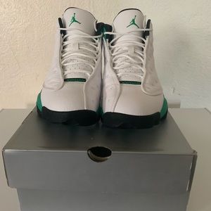 Men’s lucky green 13 Jordan’s size 10.5